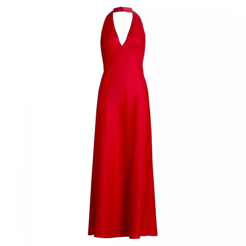 Reformation Red Halter Maxi Dress - Picture 10 of 11